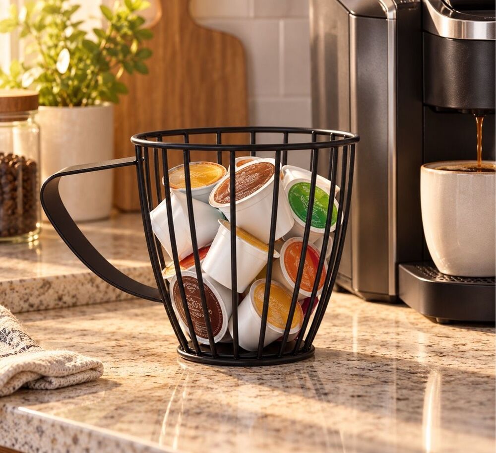 Coffee Pod Metal Storage Basket